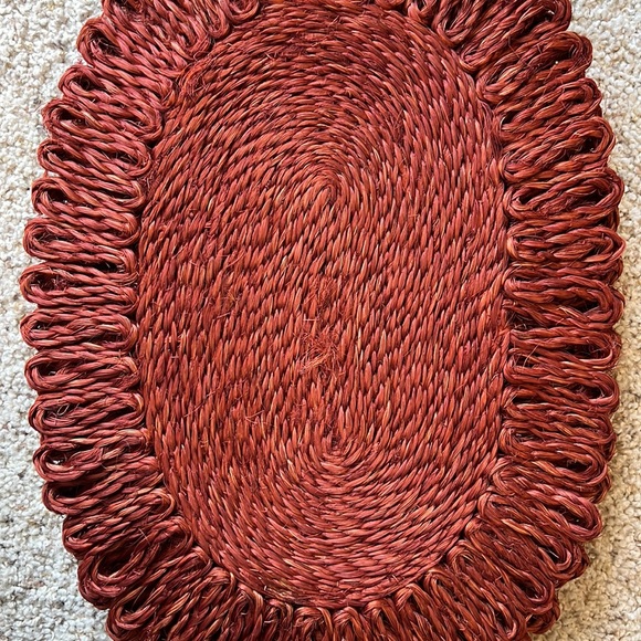 4 Vintage Boho Woven Abaca Fiber Placemats Set - Picture 8 of 9